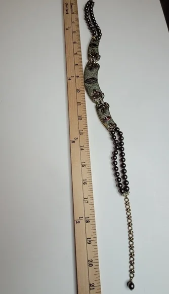 Heidi Daus Bib Olive Green Multi Color Crystals Beaded Collar Statement Necklace - Picture 9 of 9